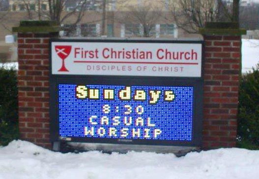 LED Digital Electronic Church Sign LED Digital Electronic Church Sign First Christian Church, Ohio