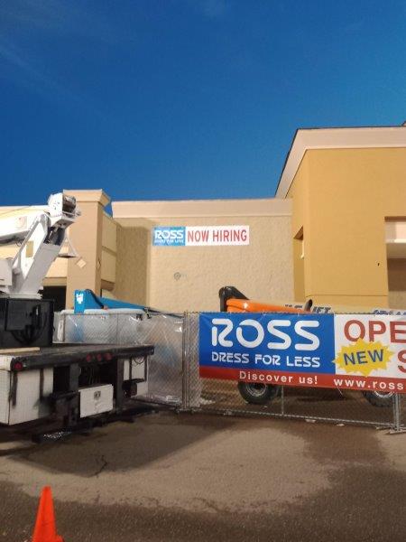 ross dress for less retail store banner signs