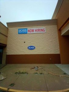 Ross Dress for Less Temporary Exterior Banner Sign - street view