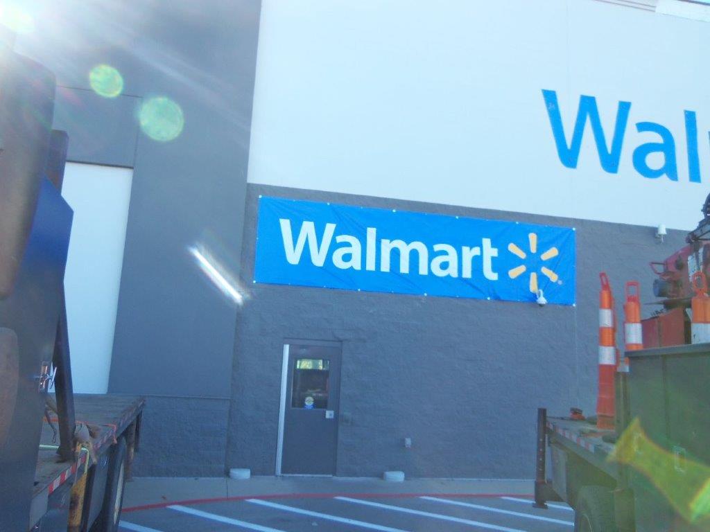 Walmart Exterior Temporary Banner Sign - Front Facing