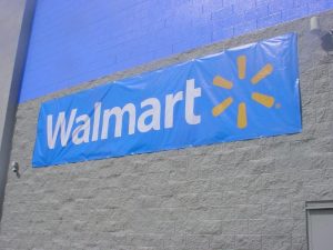 Walmart Exterior Temporary Banner Sign - Angle Facing