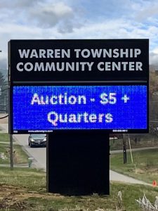 electronic LED message center sign warren twp community center