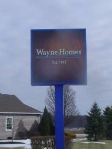 Wayne Homes Exterior Pylon Specialty Sign