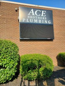 Ace Brothers Plumbing Electronic Message Center by Adams Signs