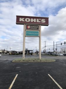 Kohls Plaza Alliance Pylon with Tenant Faces by Adams Signs