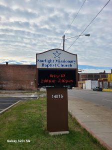 Starlight Missionary Baptist Church East Cleveland Pylon by Adams Signs