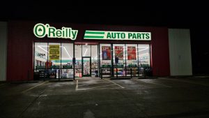 Adams Signs & Graphics O'Reilly Auto Parts illuminated store front