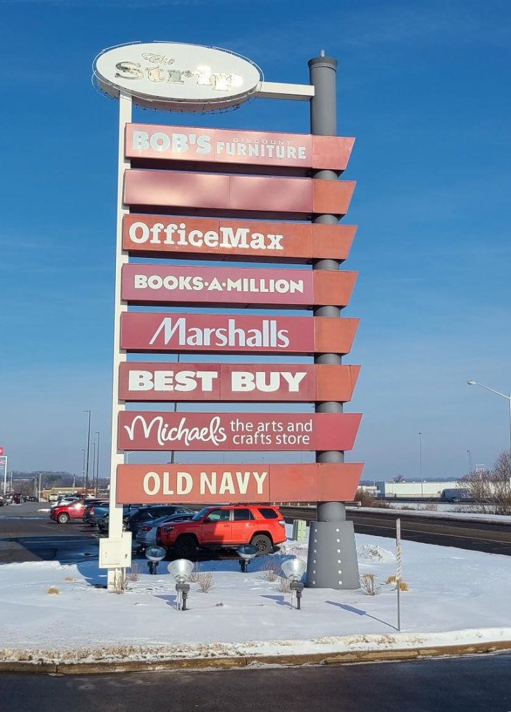 Adams Signs & Graphics The Strip street view of pole sign