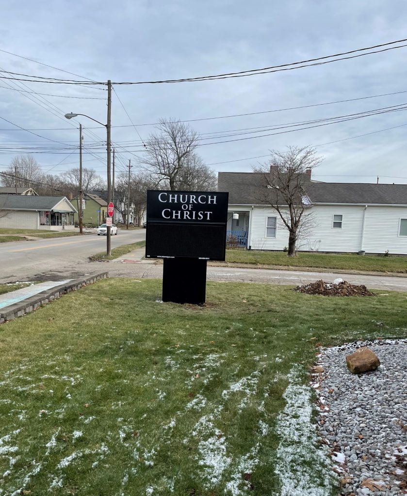 Adams Signs & Graphics Massillon Church of Christ electronic message center