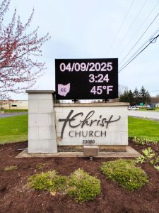 Adams Signs & Graphics Christ Church Electronic Message Center