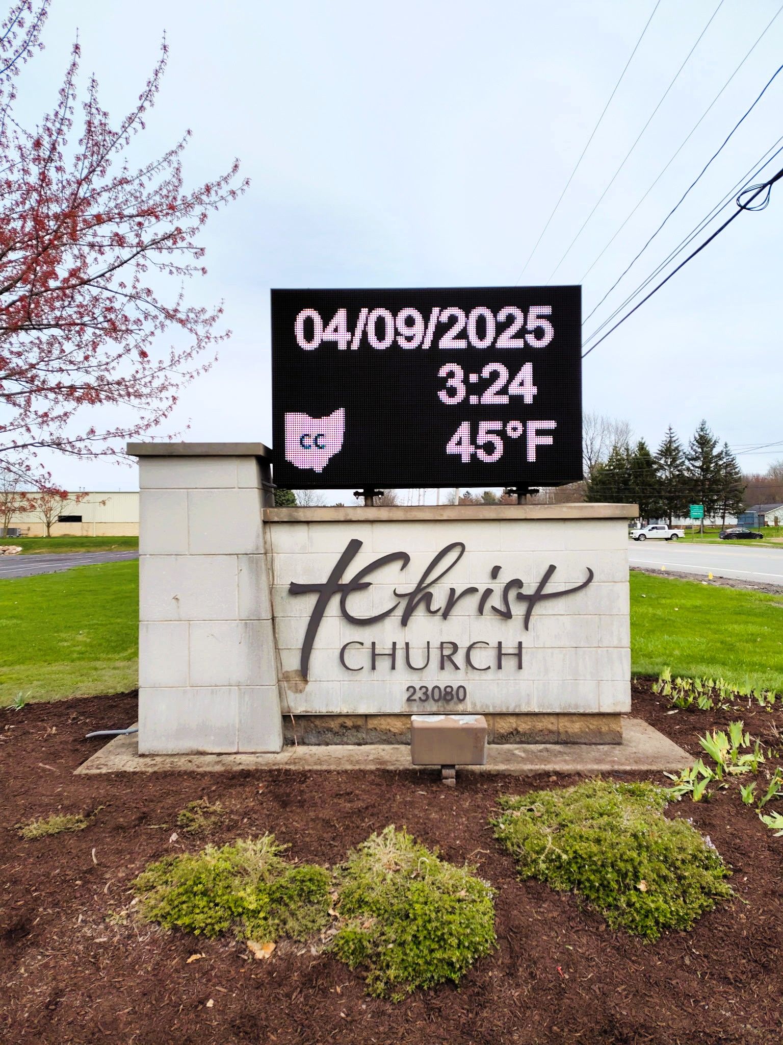 Adams Signs & Graphics Christ Church Electronic Message Center