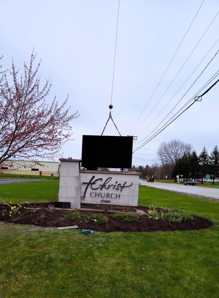 Adams Signs & Graphics installs signage at Christ Church