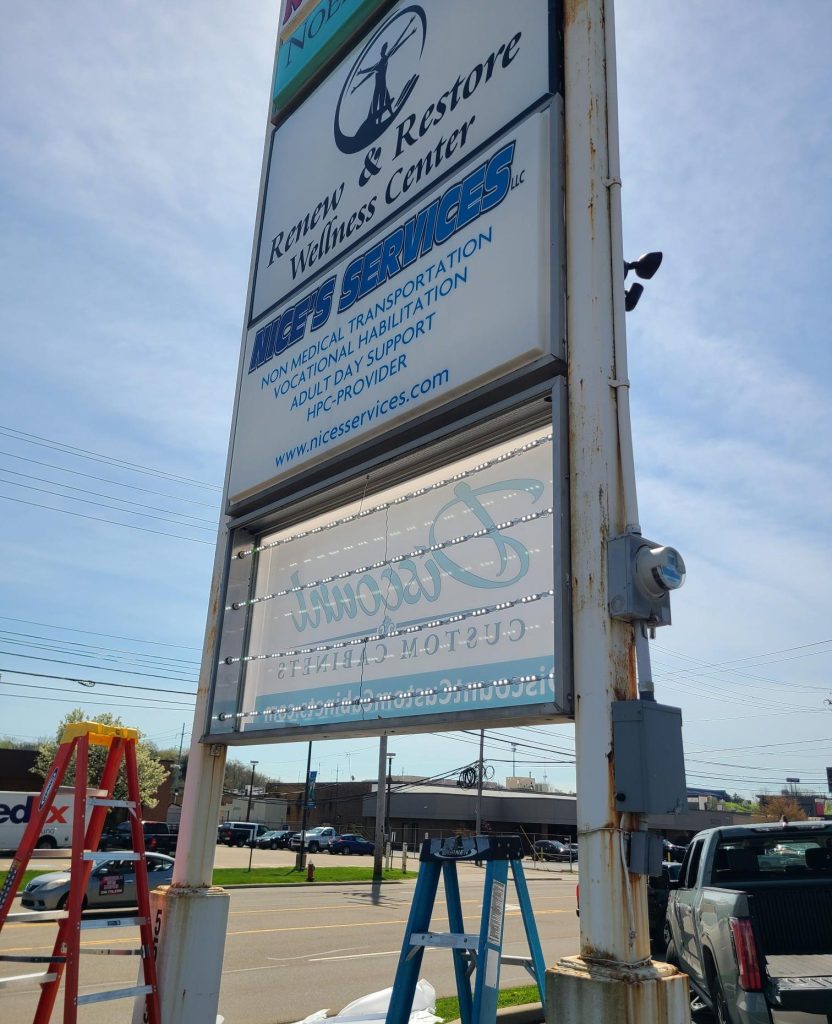 Installation of LED Backlit Retail Sign