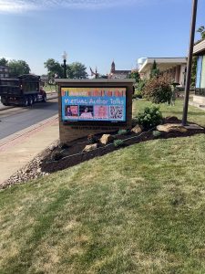 New exterior LED sign for the North Canton library in North Canton, Ohio
