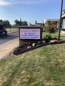 North Canton Library's new exterior message center by Adams Signs