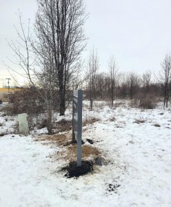 Adams Signs & Graphics created a new double post sign for Brehmer Leasing.