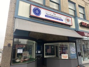 A box sign for The Tax Professionals Inc. by Adams Signs & Graphics