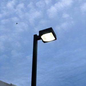 Adams Signs repaired a failed parking lot light at Spee D Foods in Akron, OH.