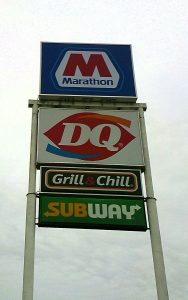 Adams Signs restored illumination to a Subway pylon sign panel in Bolivar, OH.