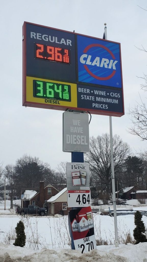 LED Price Sign — Louisville Clark Food Mart, Louisville, OH