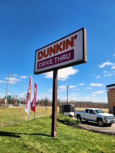 Adams Signs & Graphics designs and installs custom exterior signage for restaurants and businesses across Ohio.